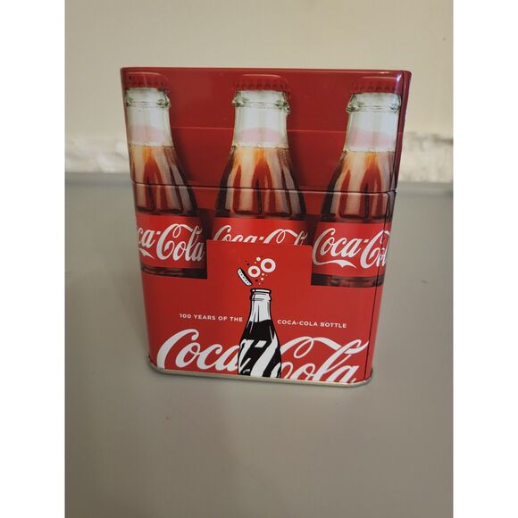 Coco Cola Red Tin Box Can With Recipes Included Open Pull Off Top Food Learning - Picture 5 of 8
